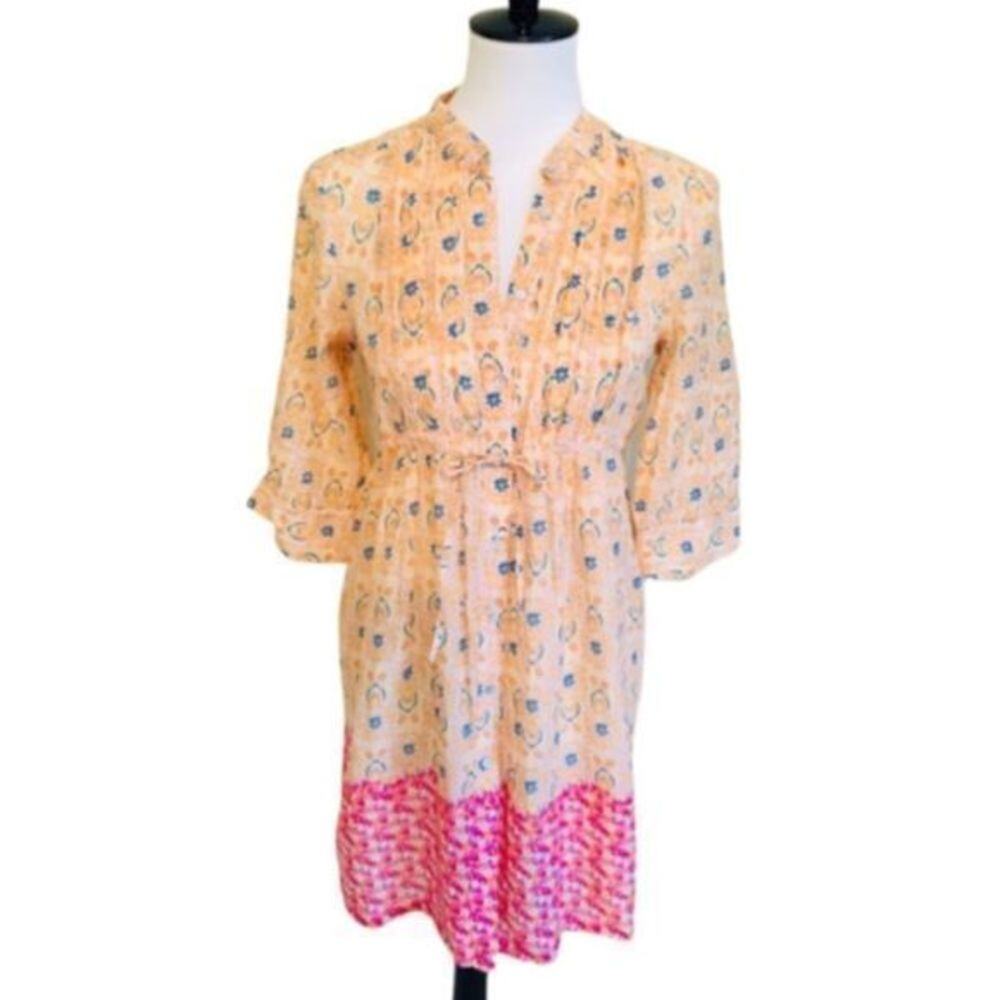Zara Floral Drawstring Boho Dress Size XS